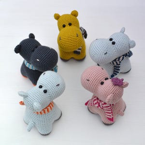 Baby Hippo Crochet Pattern - Adorable Amigurumi PDF Tutorial - DIY Handmade Plushie Toy - Beginner Friendly