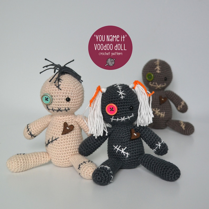 Halloween Crochet Pattern. Voodoo Doll Crochet Pattern, Amigurumi Voodoo Doll image 6