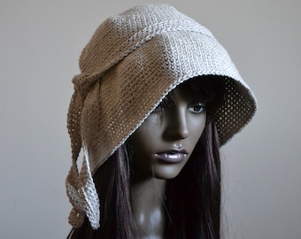 Boho Sunhat Crochet Pattern: Easy Linen Hat (PDF Pattern)