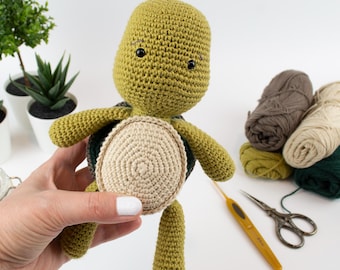 Wzór szydełkowy na żółwia amigurumi: Żółw Toby (pobranie cyfrowe)