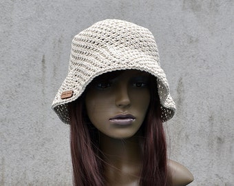 Bucket Hat Crochet Pattern, Sunhat Crochet Pattern, Easy Hat Crochet Pattern, Boho Hippie Hat Crochet Pattern