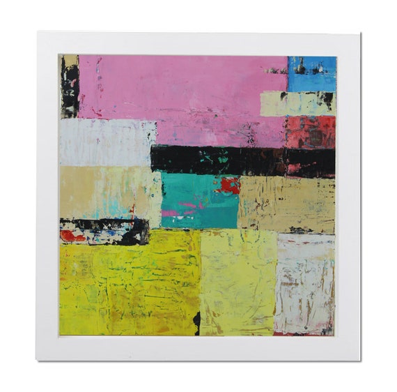 Print Abstract Geometric Painting Wall Art Acrylic Palette Etsy