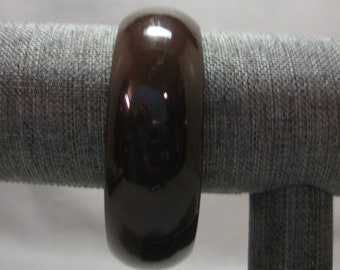 Bracelet Bangle Cuff Acrylic Dark Chocolate Brown 8 1/2 inches inside Diameter