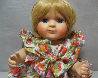 Poupée Sylvette Petitcollin Années 1960 - Coupe Courte Blonde Yeux Bleus - Mode Et Travaux