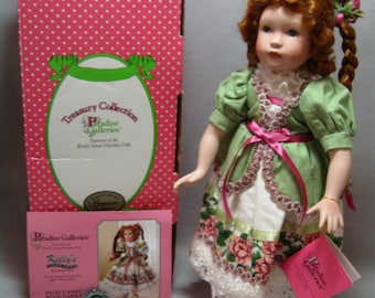 Doll Porcelain Musical Danny Boy Name Kelly's True Love Kelly's Irish Adventures Certificate Authenticity #K767  By Patricia Rose 1990