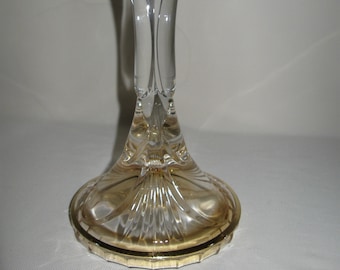 Mid-century Home Decor Glass Taper Holder Taper Candle Holder Candle Holder Midcentury Modern Taper Holder- Hand Pressed Glass