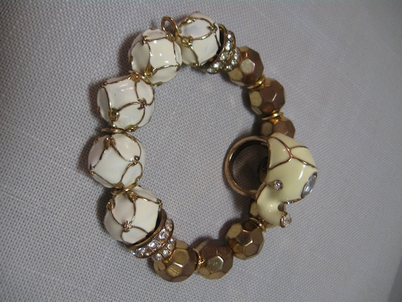 Bracelet and Elephant Head Soft Ivory Ring Rhines… - image 2