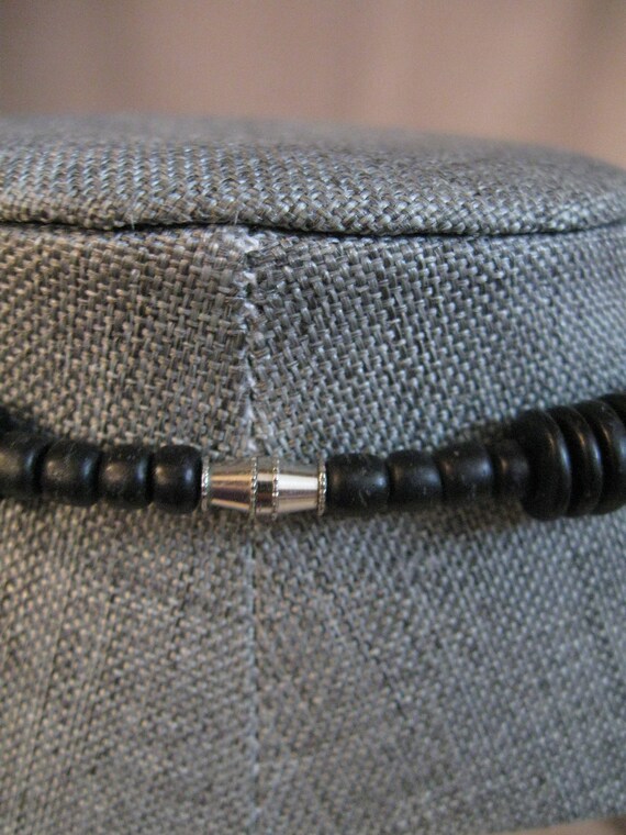 Necklace Matt Black Seed 6 Strands 4 Faux Pearls … - image 6