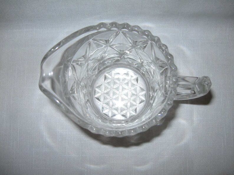 Glass Creamer Personal Pitcher Mt Vernon Crisscross Diamonds Etsy