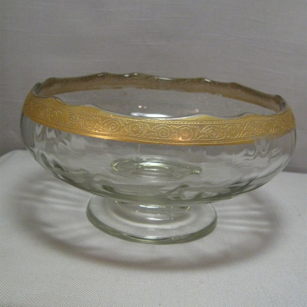 Gold Scalloped Compote Etsy