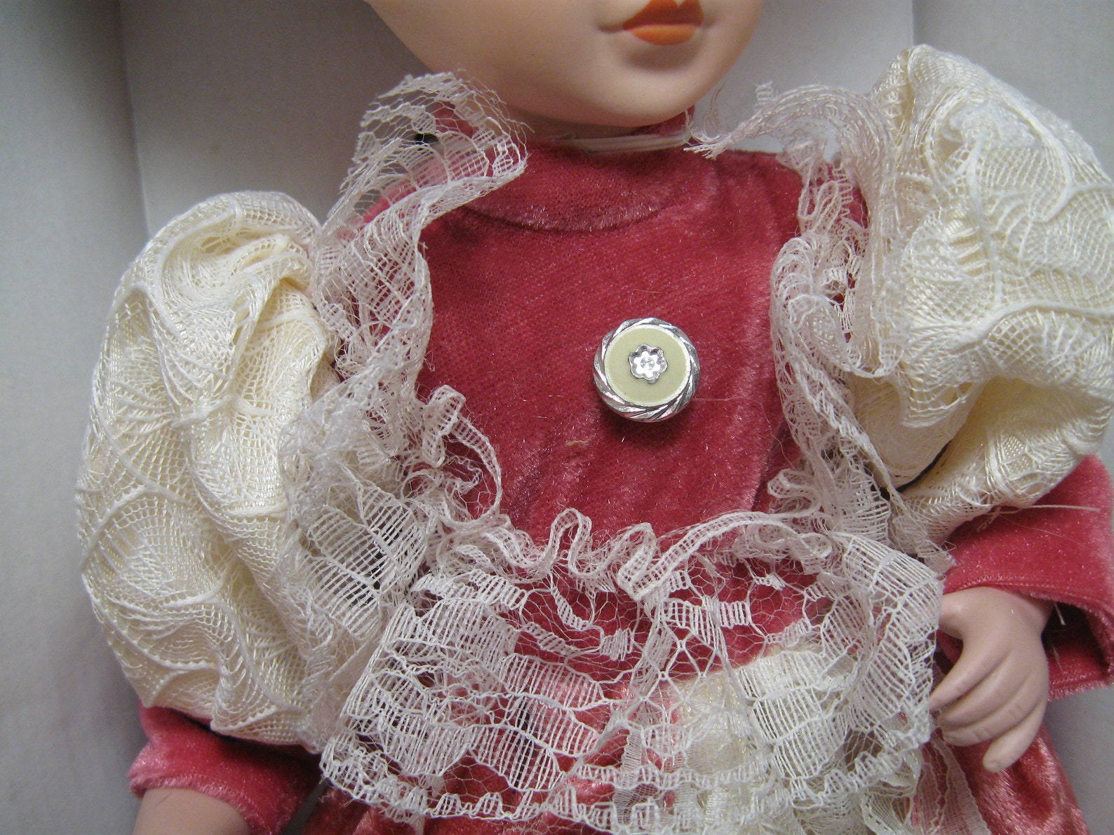 Genuine Bisque Porcelain Doll Freckle Face Honey Brown Hair Etsy