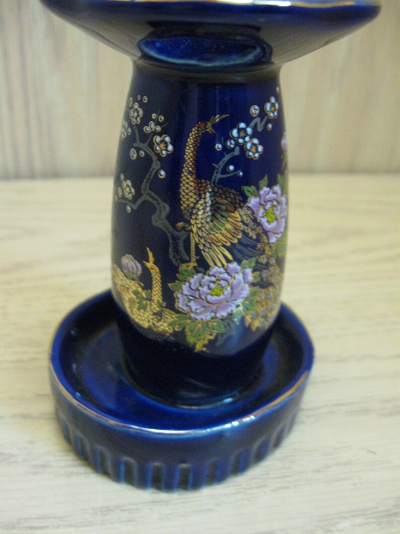 Cobalt Blue Oriental Design Bell Heart Potpourri Hanger Mini Etsy