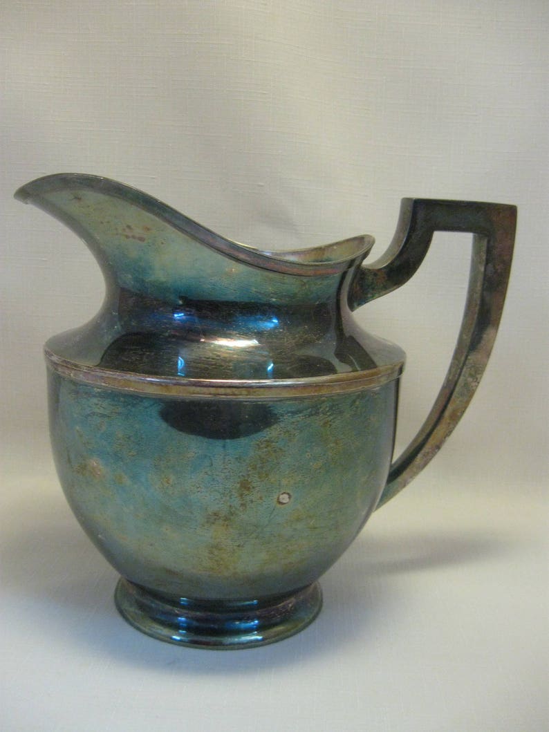 Silver Plate Hallmark Silver Smith UJEP H96 Silver Plate Pitcher Jug Hunt Hallmark Hunt Hallmark Co 1900-1954 image 1