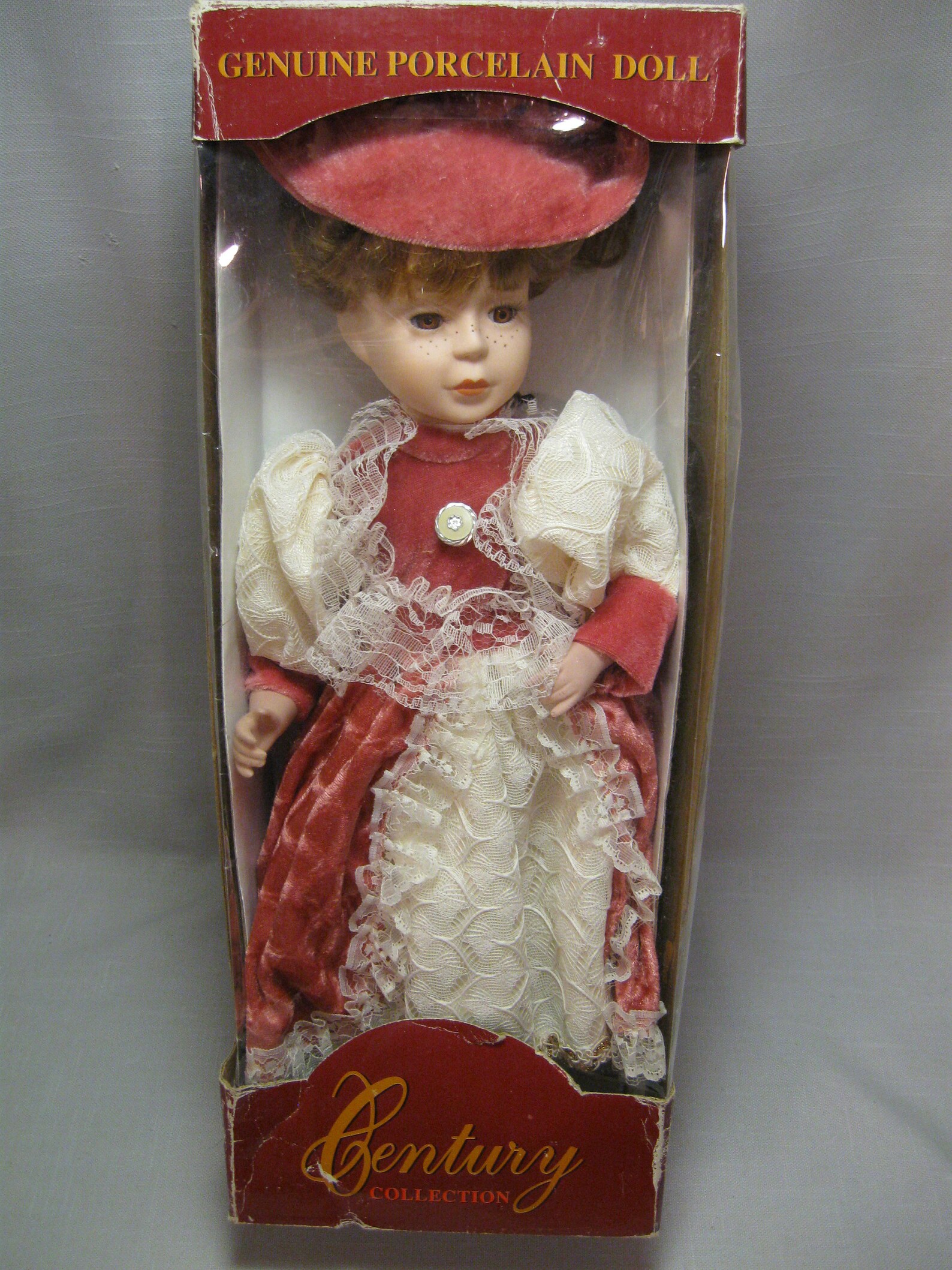 Genuine Bisque Porcelain Doll Freckle Face Honey Brown Hair Etsy