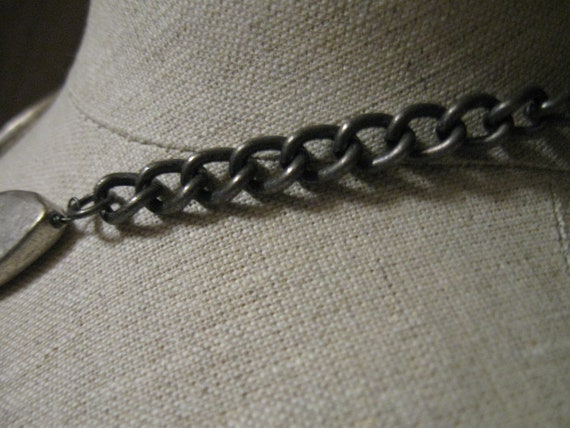 Necklace Rustic Gothic Gun Metal Chain Pendant 3 … - image 8