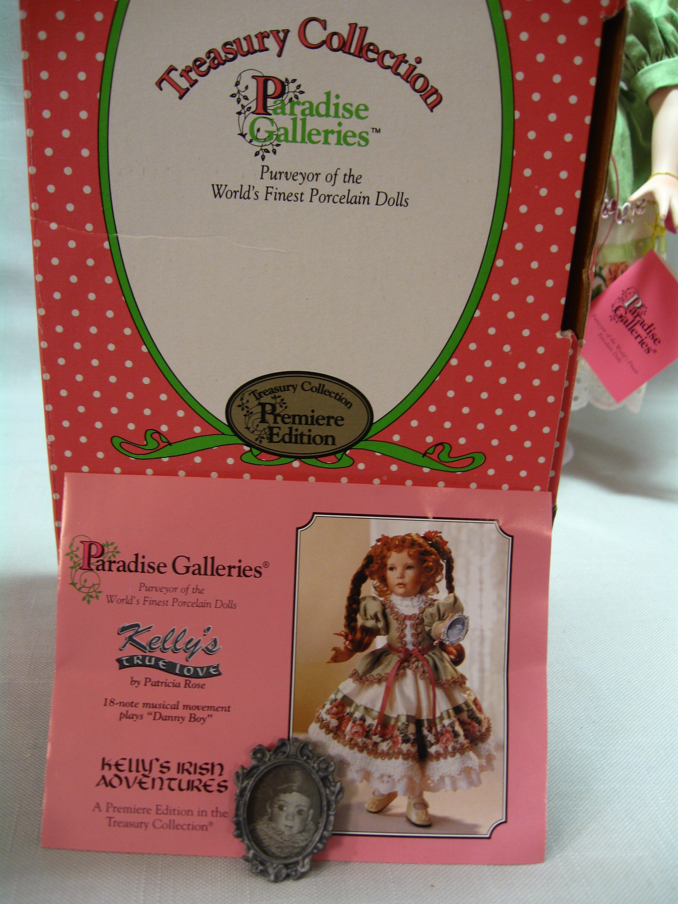 Doll Porcelain Musical Danny Boy Name Kelly's True Love Kelly's