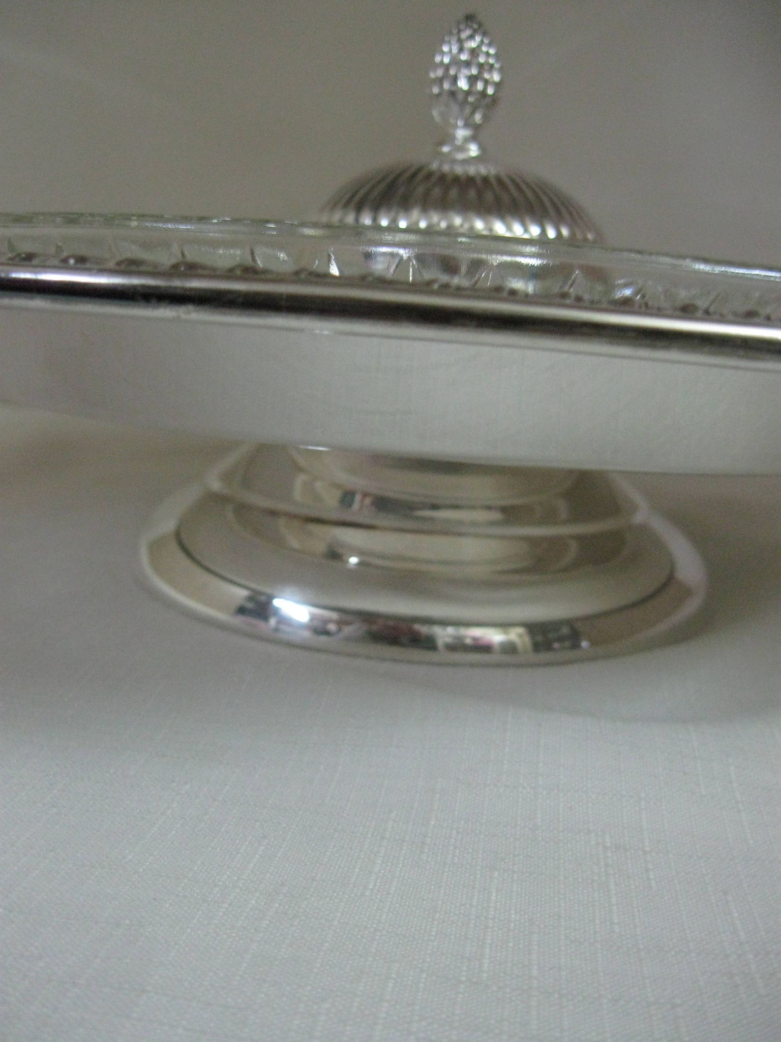 Lazy Susan Silver Plate With Glass Insert 1 Piece 4 Divisions Etsy