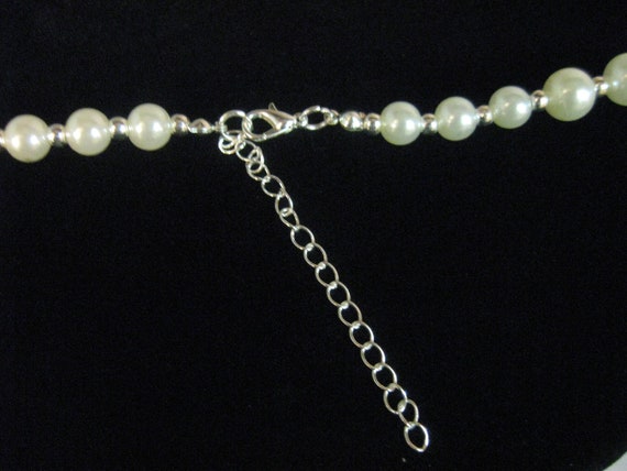 Necklace Multi Size White Faux Pearls 4 Silver To… - image 7