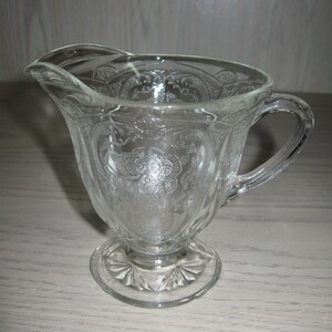 Crystal Creamer Royal Lace Hazel Atlas Glass Co Circa 1934-1941