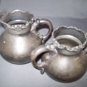 Sugar & Cream Set Silver Plate Middleton Plate Co 670