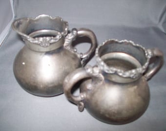 Juego de azúcar y crema Silver Plate Middleton Plate Co 670