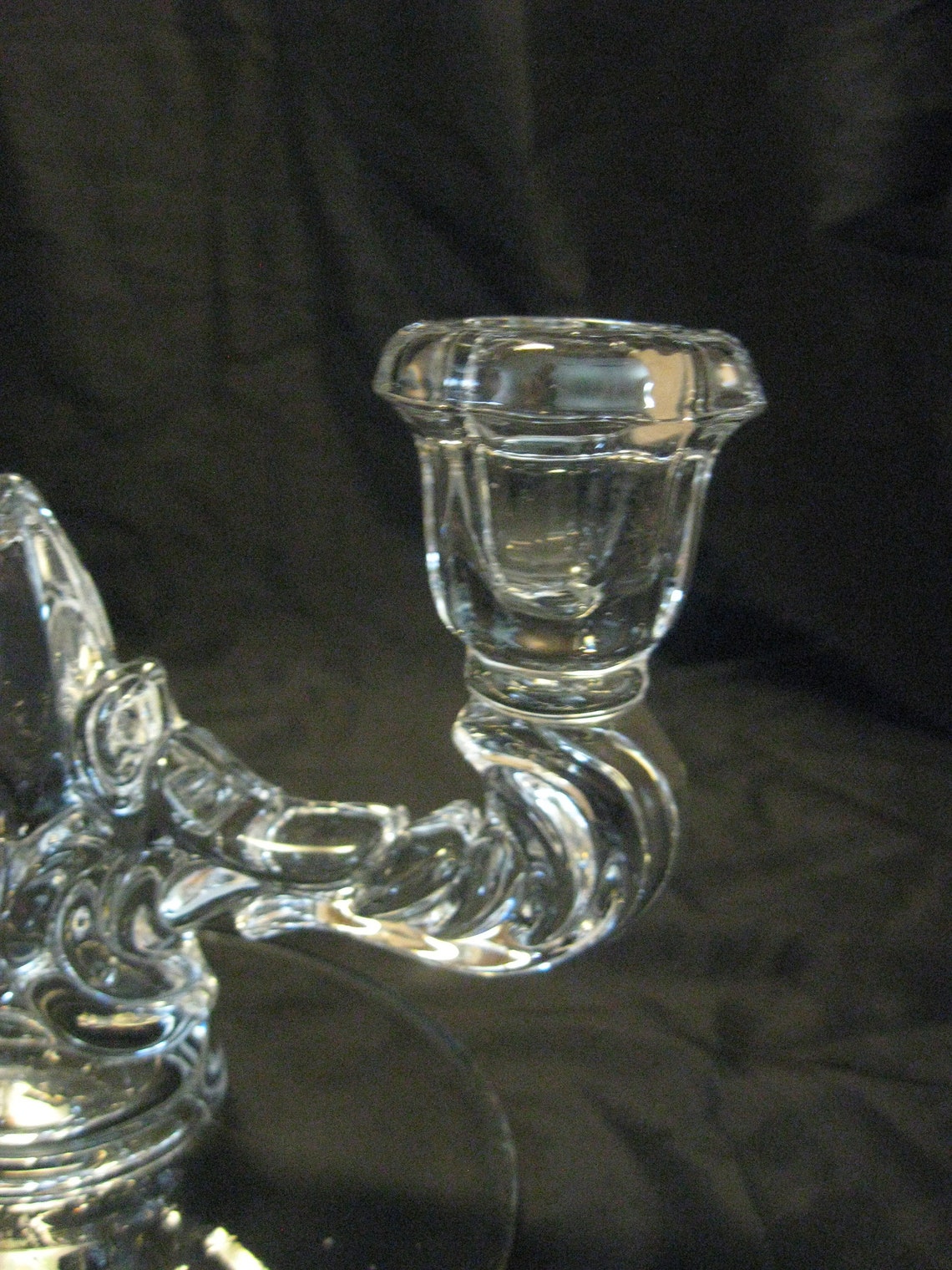Glass Clear Candle Stick Holders Qty 2 Tear Drop 4457 2 Etsy