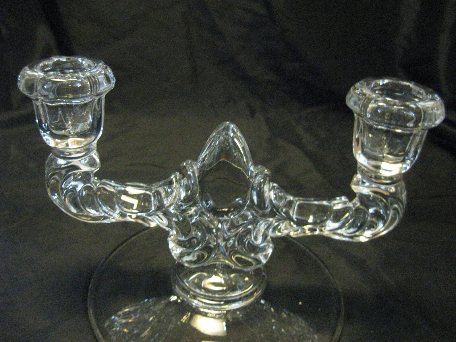 Glass Clear Candle Stick Holders Qty 2 Tear Drop 4457 2 Etsy