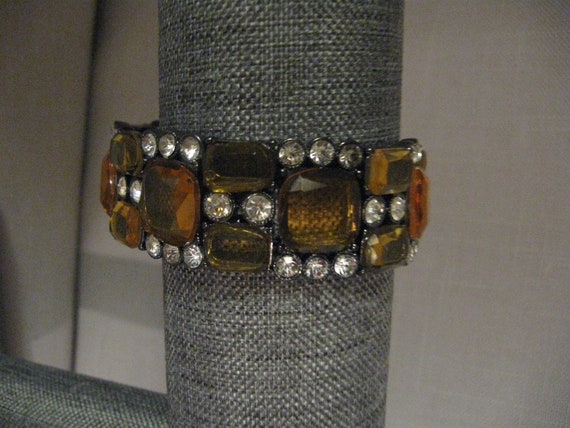 Bracelet Stretch Bangle Cuff Translucent Light Go… - image 5