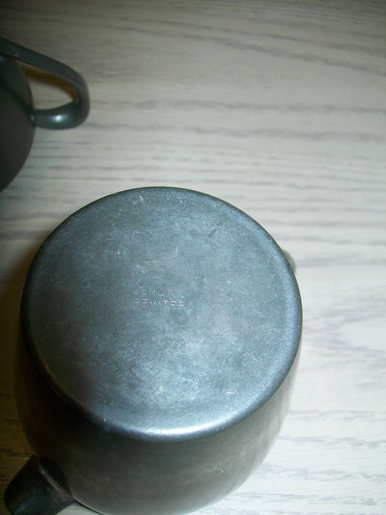 Genuine Pewter Creamer & Open Sugar Bowl 1960 Etsy