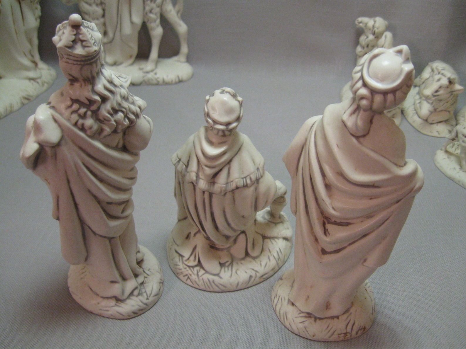 Christmas Ceramic Nativity Set 19 Pieces White and Antique Etsy