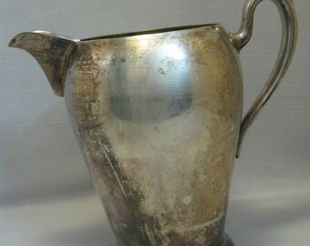 Academy Silver Co Silver Plate Pitcher 9" Alto tiene 56 onzas de plata sobre cobre 1950-1960