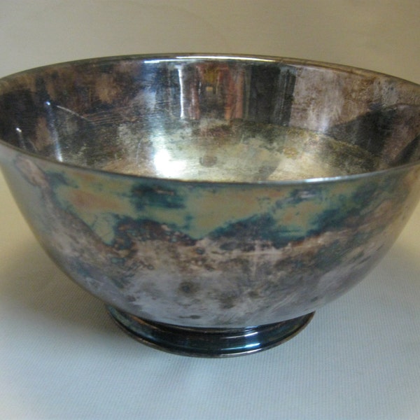 Silver Plate Paul Revere Reproduction Serving Salad Vegetable Bowl Oneida Community Ltd 1929-1935