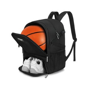 ELVINAM® Large Basketball Backpack Black