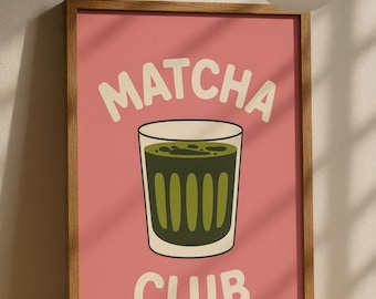 Matcha Latte Art Print: Fun Kitchen & Cafe Decor (Digital Download)