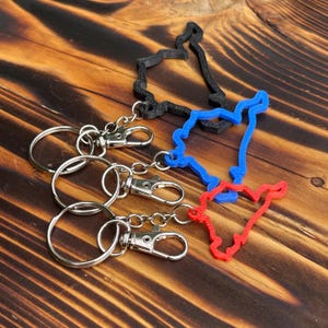 Motorsport race track keychain