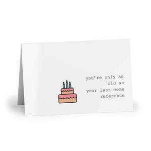 Happy Birthday/ Greeting Cards/ Funny Card/ Playful Card/ Blank Inside (10 Pack)