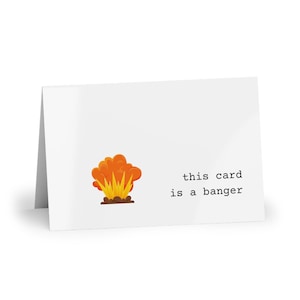 Funny &#39;This Card Is A Banger&#39; Greeting Cards - 10 Pack