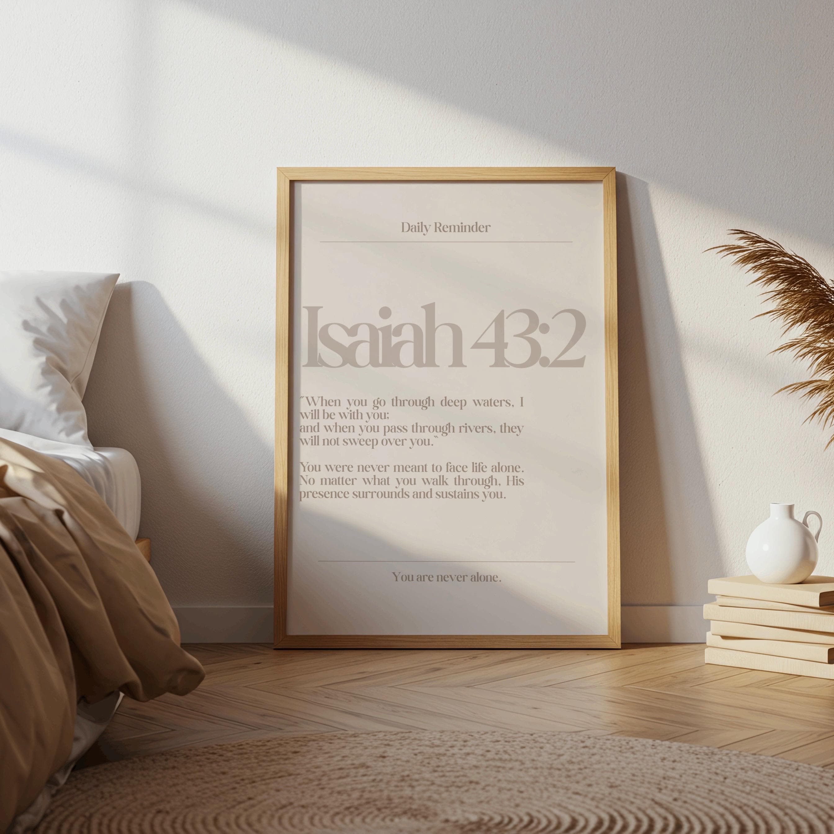Faith Bible Verse Wall Art Set of 4 | Neutral Christian Prints | Isaiah ...