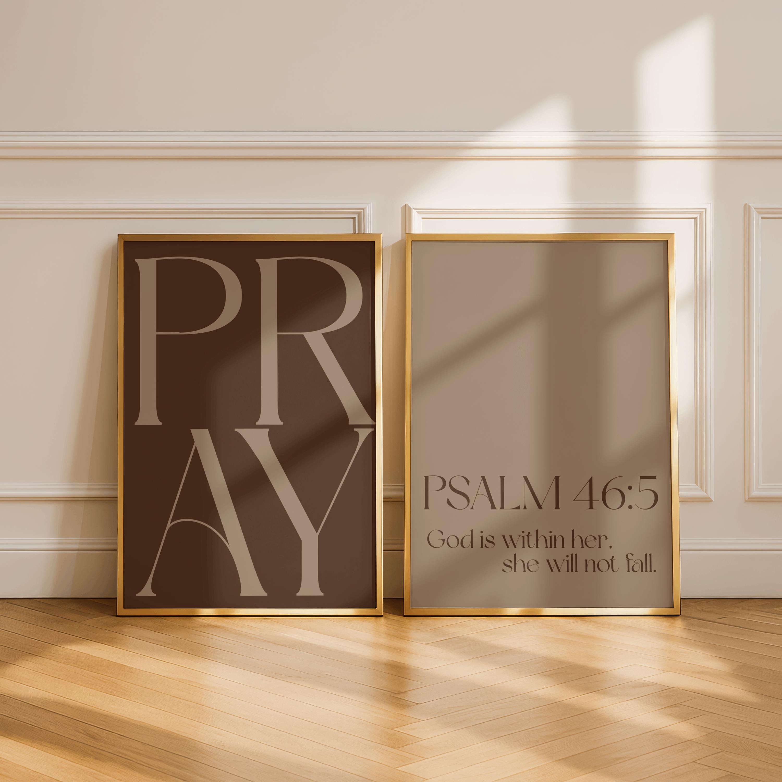 Brown Christian Wall Art Set of 3 Prints | Bible Verse Printable Bundle ...