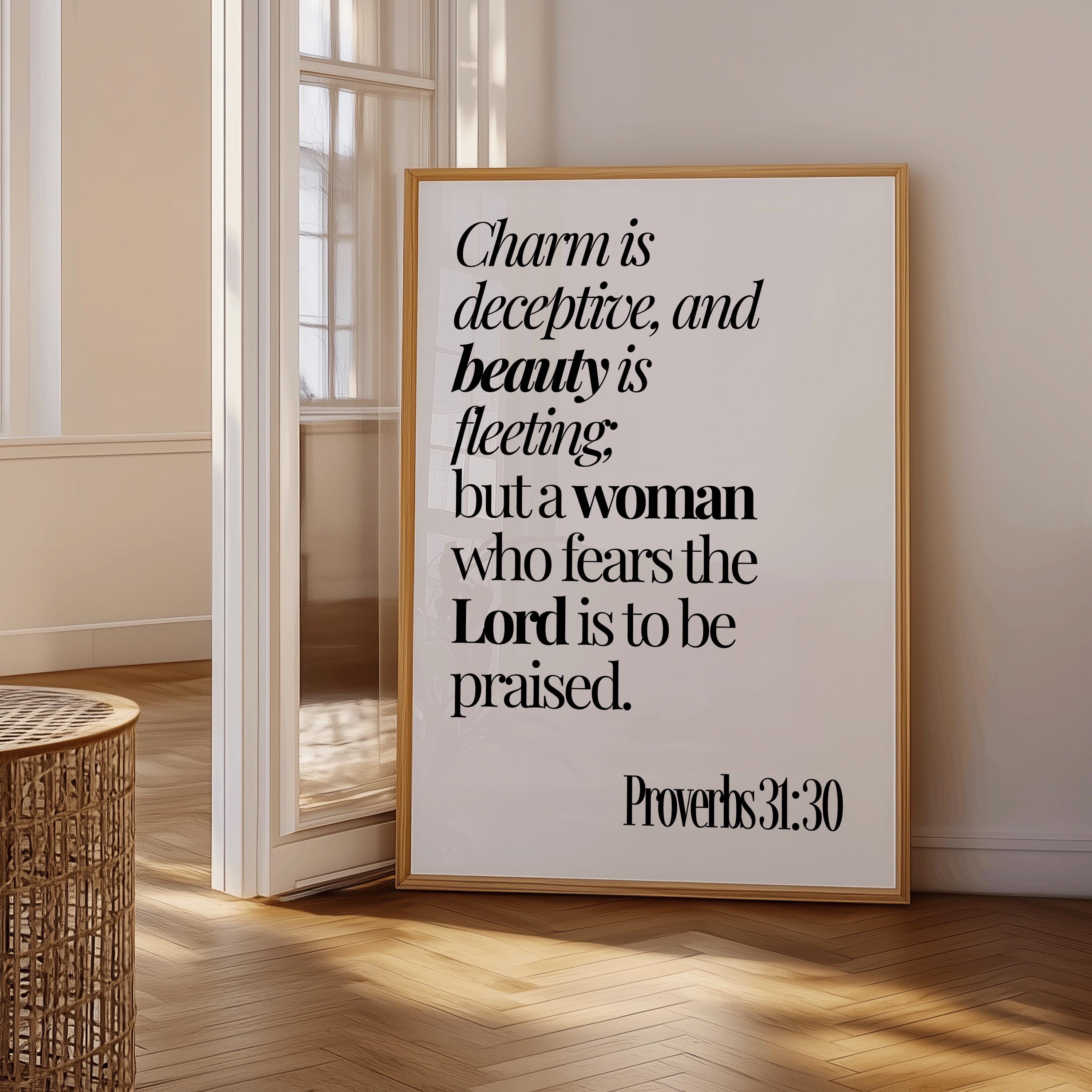 Christian Wall Art Set of 10 | Faith Quotes for Women | Modern ...