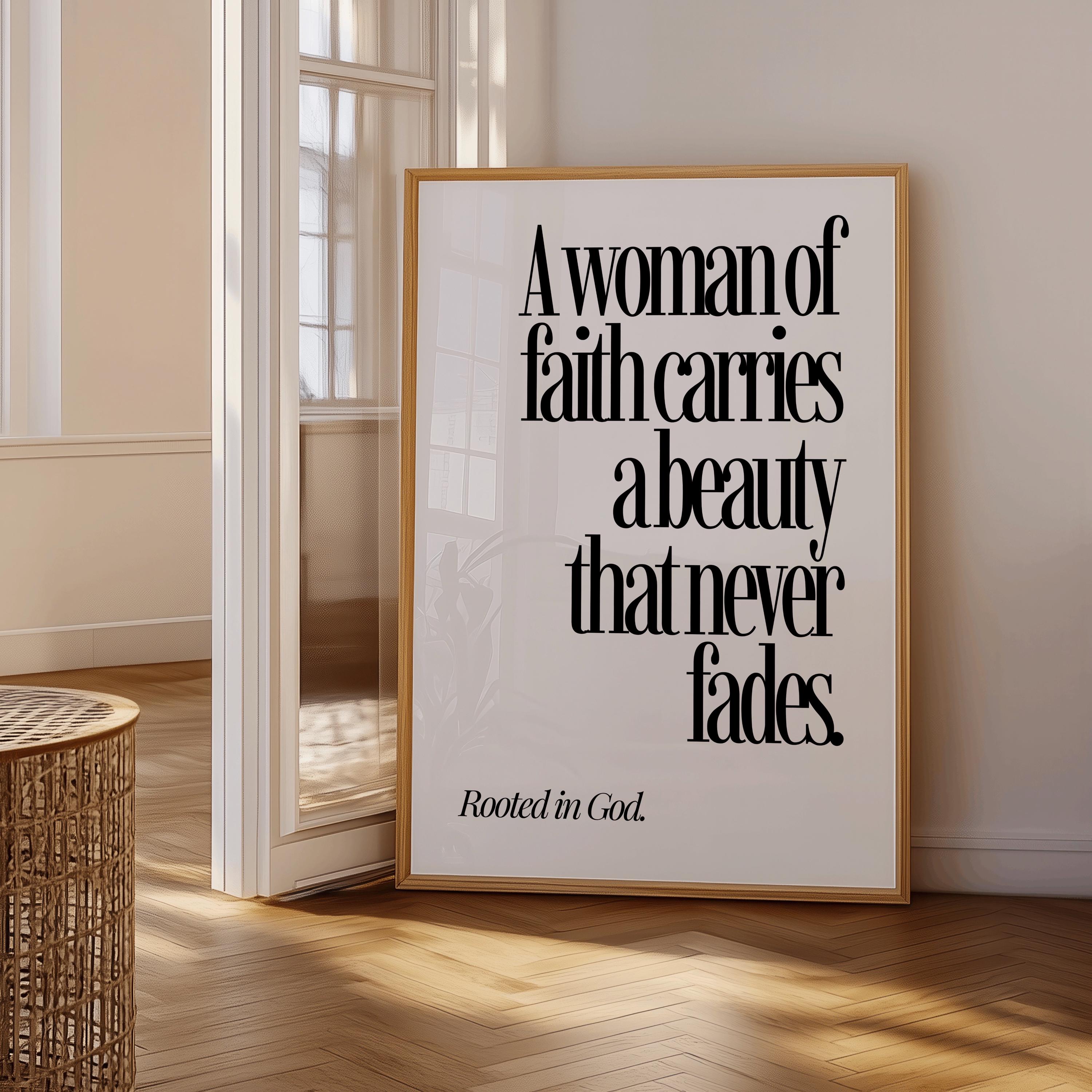Christian Wall Art Set of 10 | Faith Quotes for Women | Modern ...