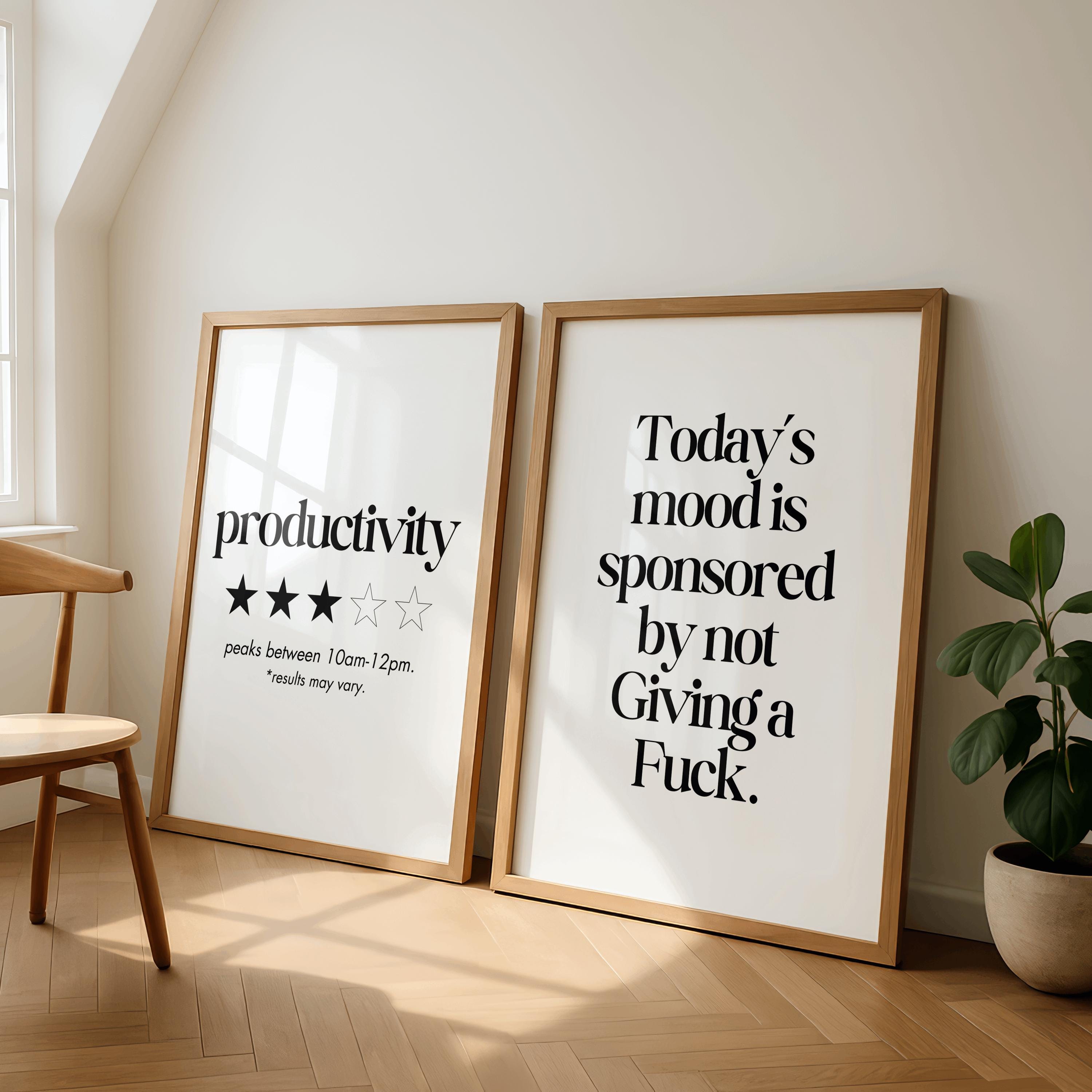 Home Office Wall Art Bundle | Funny Office Prints Set of 10 ...
