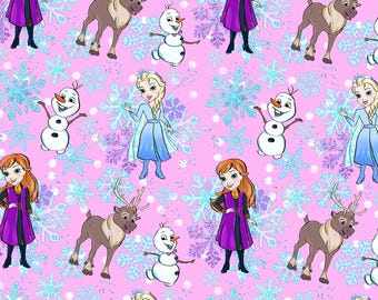 Disney Frozen kerststof, verkocht op halve meter, 100% katoen