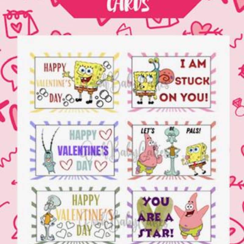 Spongebob Valentine's Day - Etsy