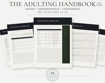 Teen Life Skills Planner | Money Management for Teens | Adulting Handbook | Financial Literacy Workbook | Budgeting & Responsibility Guide