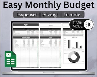 Seguimiento de presupuesto digital sencillo y gris para principiantes en Hoja de cálculo de Google