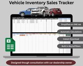 Vehicle Inventory and Sales Tracker for Used or New Cars on Google Sheets