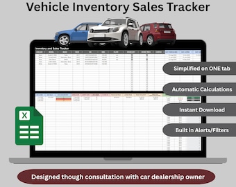 Inventario de vehículos y seguimiento de ventas de autos usados y nuevos en Hojas de cálculo de Google