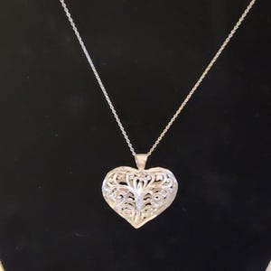 Sterling silver heart pendant
