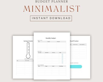 Minimalist Budget Planner Printable: Monthly Expense & Debt Tracker (PDF Download)